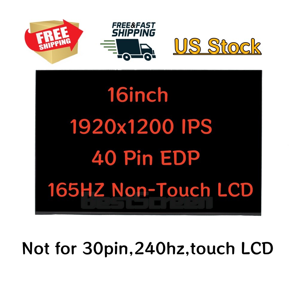 16” For Asus TUF Gaming A16 FA607PI-AS94 IPS 1920×1200 165HZ 40pin LCD Screen