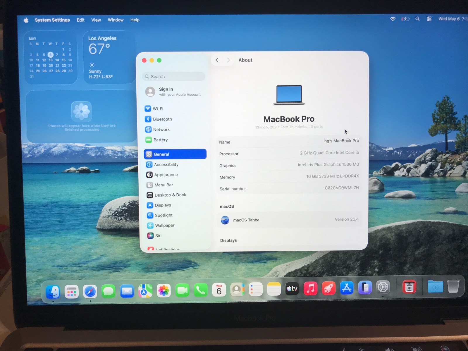 2020 Apple MacBook Pro 13.3″ i5 2GHZ  16GB 512GB Gray A2251 Bad touch bar #100