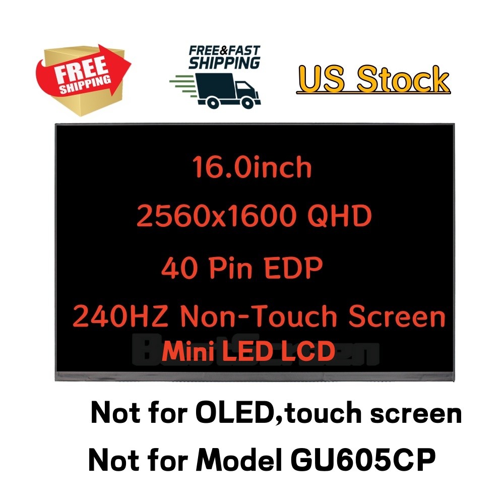 240hz 2.5K 16.0″ WQXGA LAPTOP LCD Screen Asus TUF Gaming A16 FA617XS FA617XT