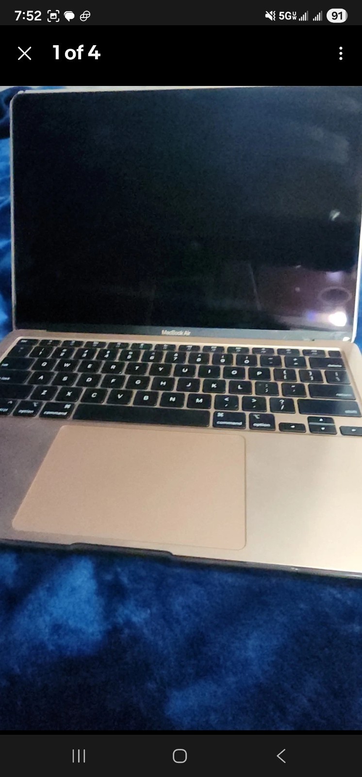Apple MacBook Air 13-inch 2020 A2337 M1 8-Core GPU, 16GB RAM, 512GB SSD, Gold