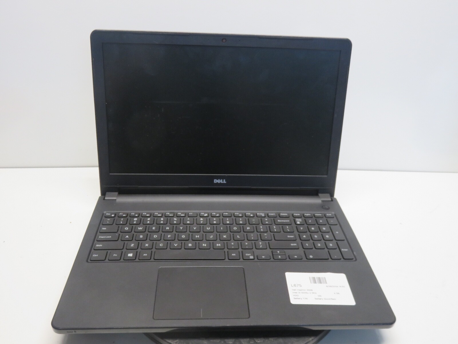 Dell Inspiron 5558 Intel i3-5005u 2 GHz 4 GB  NO HDD No Batt