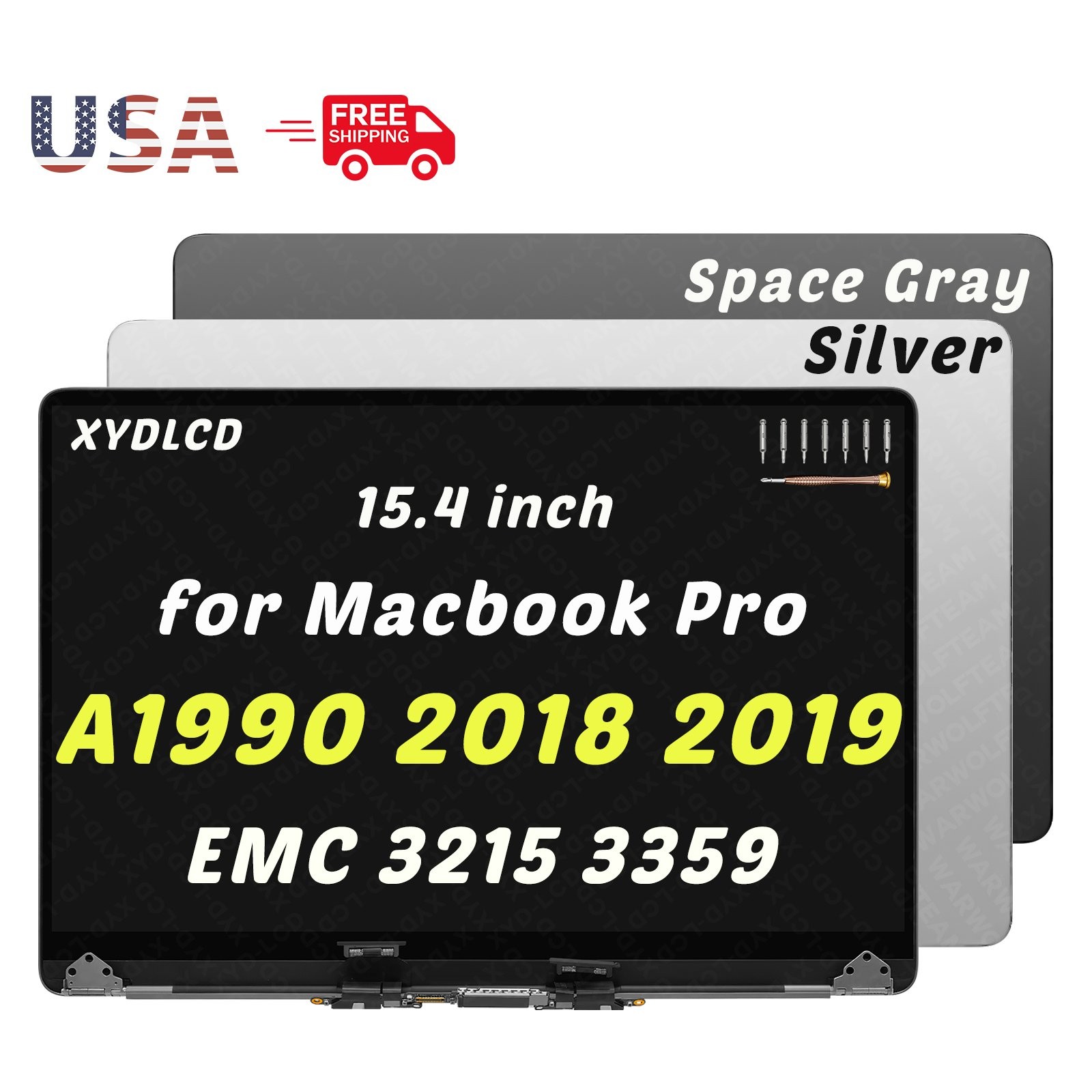 for MacBook Pro A1990 EMC 3359 3215 LCD Screen Replacement 661-10356 661-10355