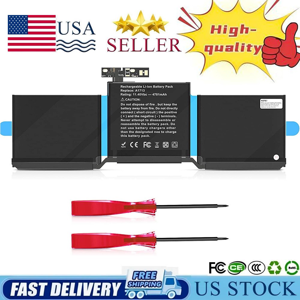 A1708 Battery For Apple MacBook Pro 13″ A1713 Late 2016 Mid 2017 EMC 2978 3164
