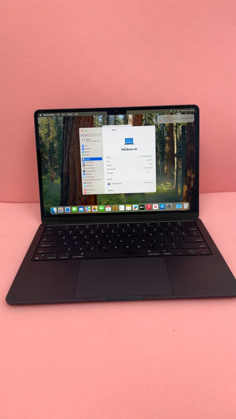 2022 Apple MacBook Air 13.6″ M2 10C GPU 3.5GHz 8GB RAM 256GB SSD A2681