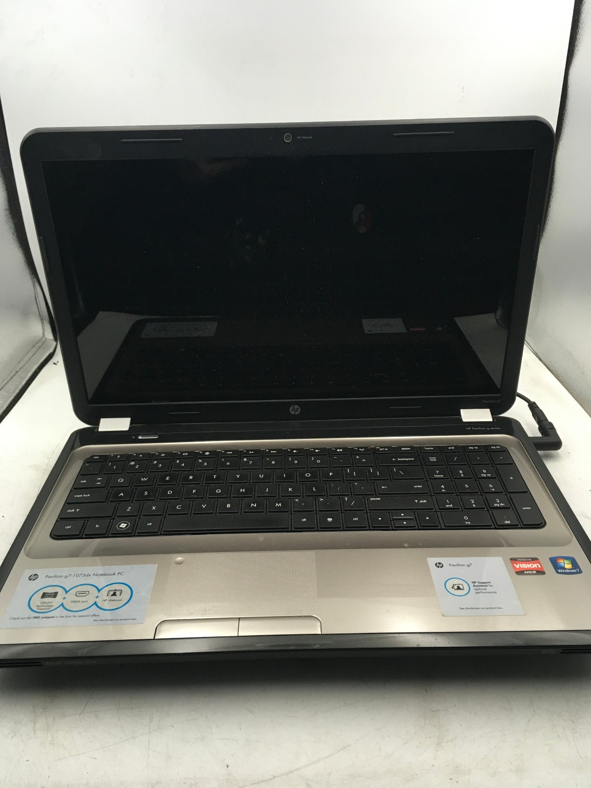 HP PAVILION G7 1075DX – FOR PARTS/NO BOOT – AMD Phenom II – 4GB RAM – NO OS- BB