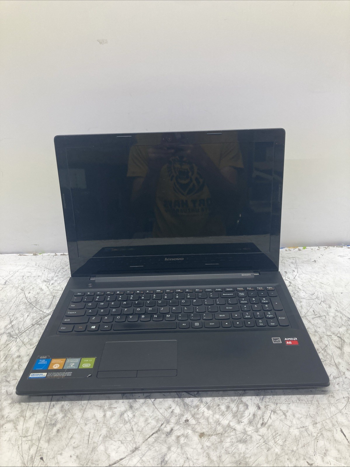 Lenovo G50-45 AMD A6-6310 1.80GHz 8GB RAM No HDD Boot to BIOS