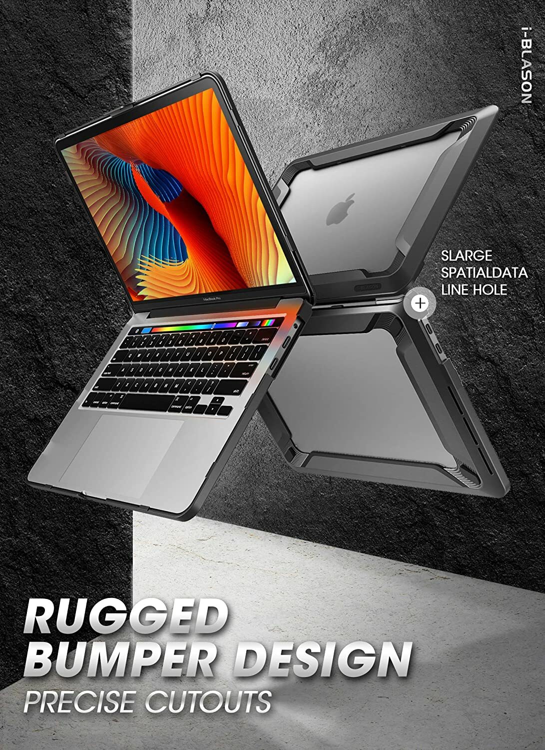 i-Blason for Apple MacBook Pro 16″ (A2141) 2019 Rugged Case Dual Layer 360 Cover