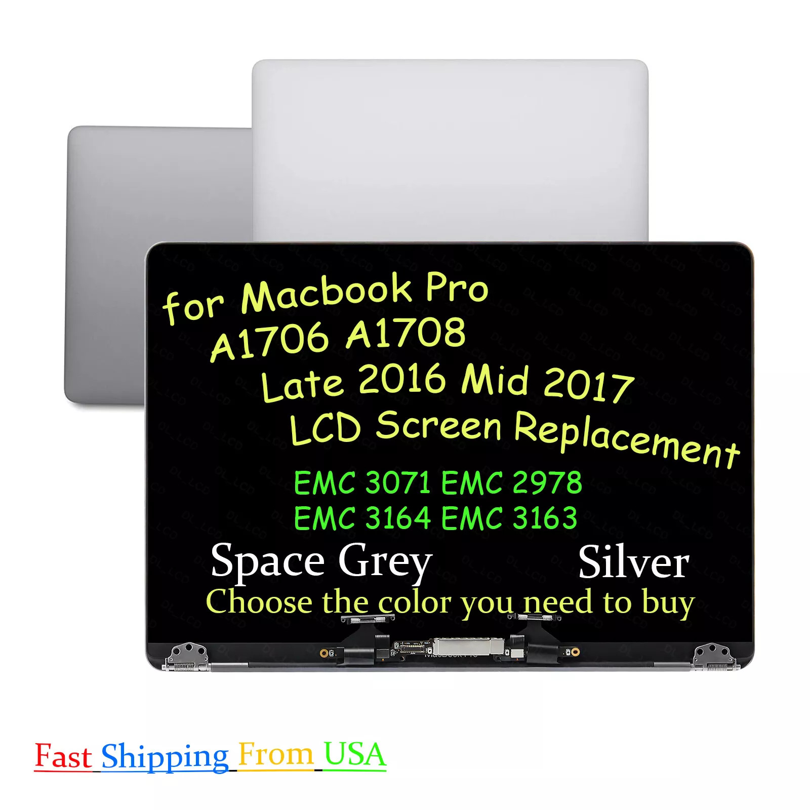 NEW For Apple MacBook Pro A1706 A1708 2016 2017 LCD Screen Display Assembly 13″