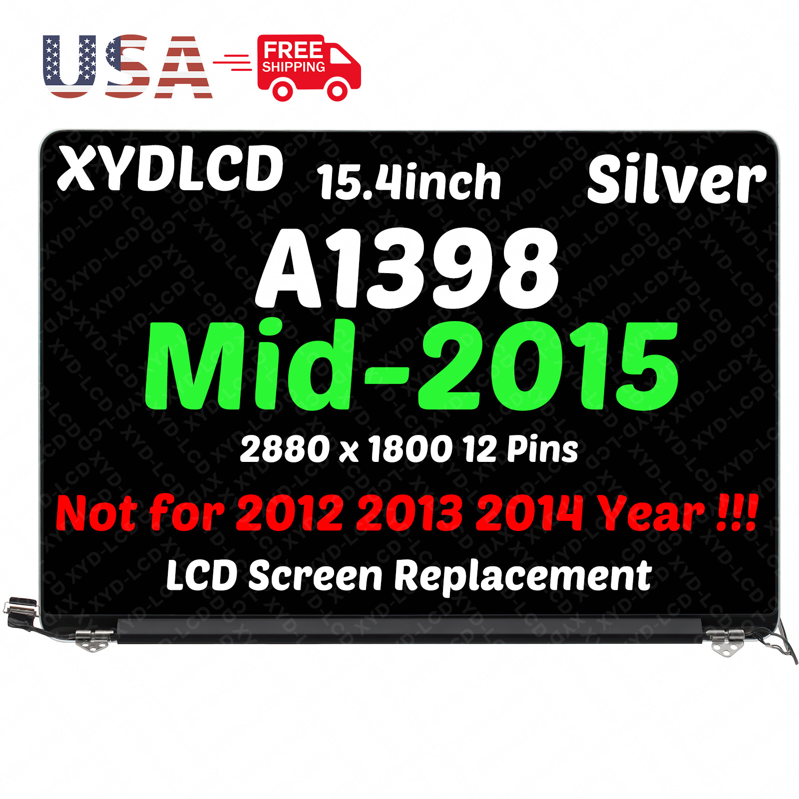 for Apple Macbook Pro 15″ A1398 Retina Mid 2015 LCD Screen Assembly 661-02532 A+