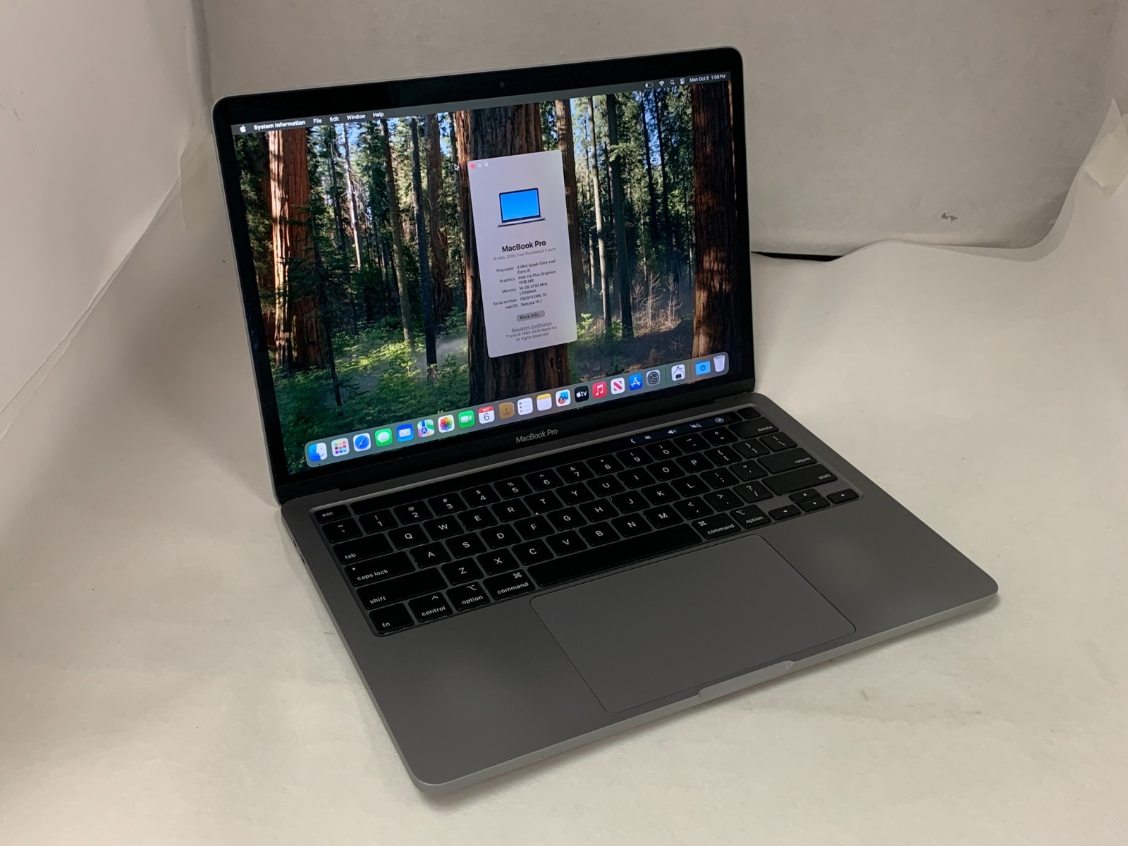 Apple MacBook Pro (2020) 13″ A2251 i5 2.0GHz 16GB 512GB Touch Bar macOS Sequoia