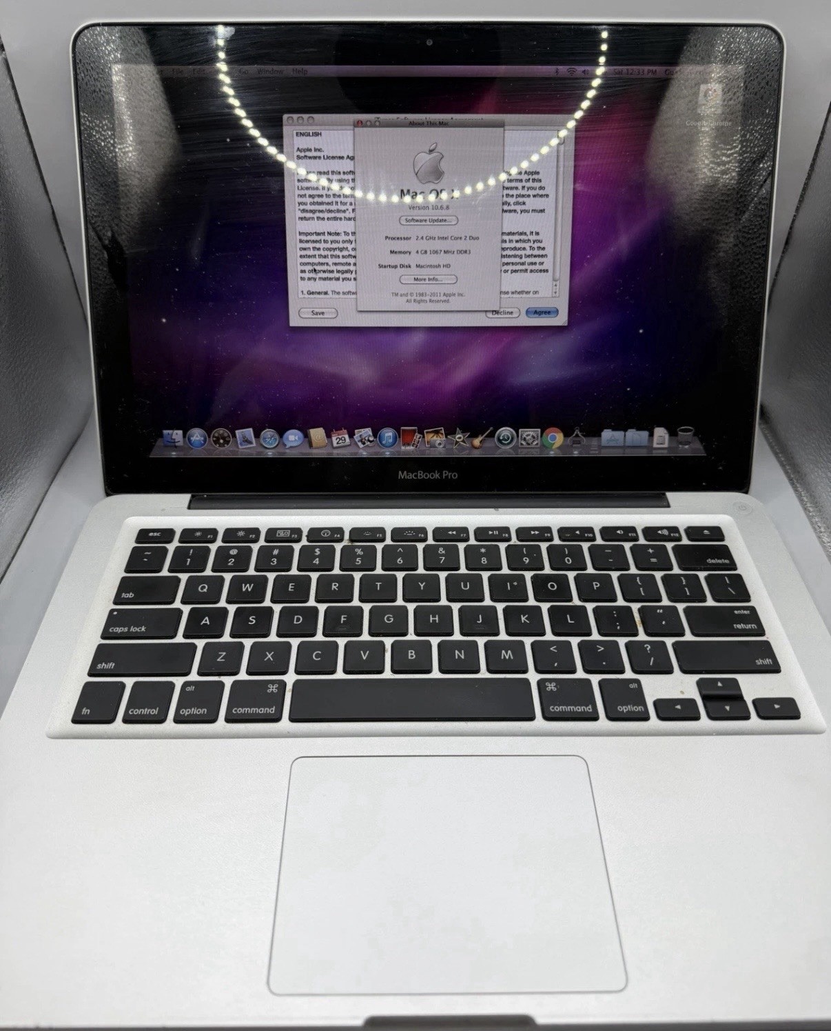 Apple MacBook Pro Laptop 13” 2011 2.4 GHz Processor 4GB Memory