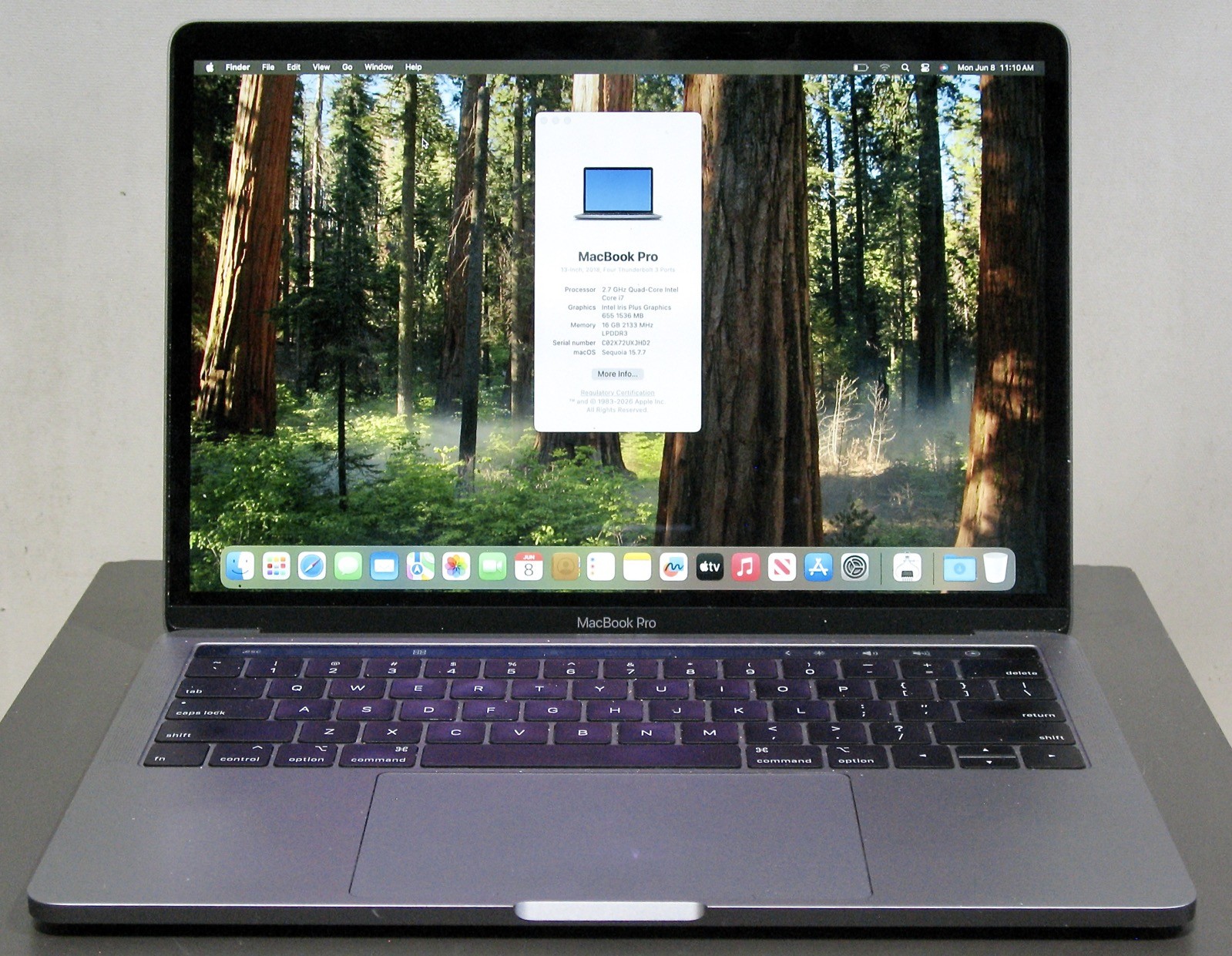 Apple MacBook Pro 2.7 GHz i7 16GB RAM 1TB SSD 13″ Touch Bar 2018 