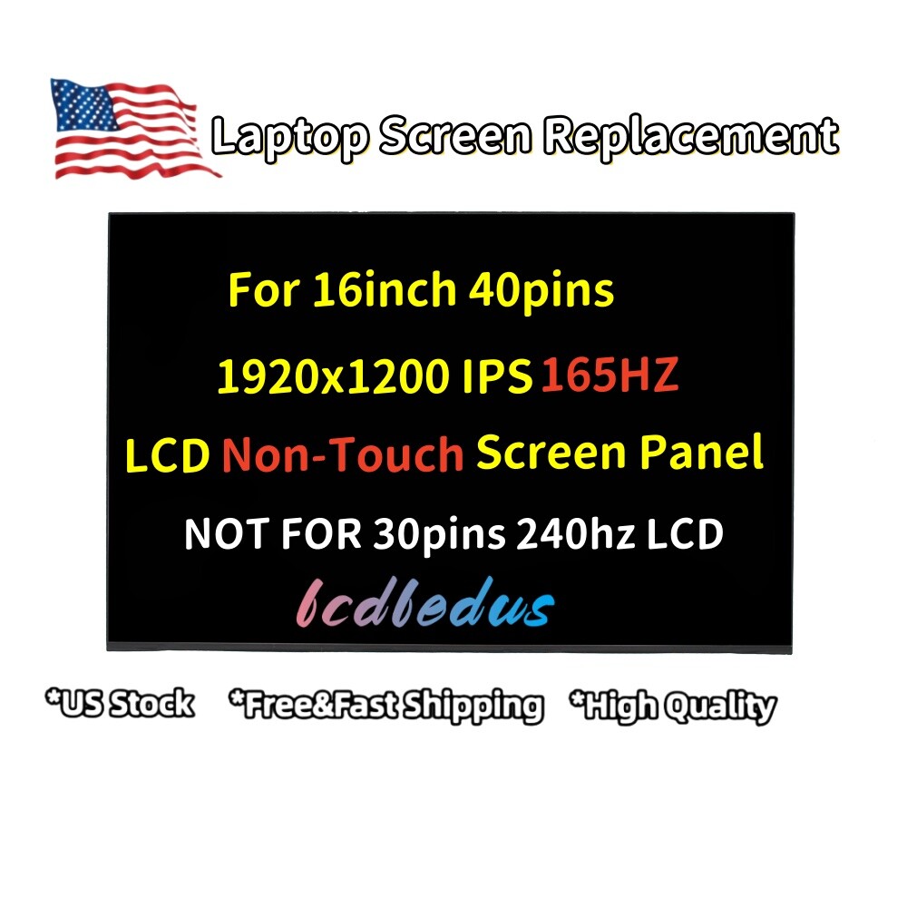 16in 165Hz FHD+ laptop LED LCD Screen Asus TUF Gaming A16 FA607PI A16 FA607PV